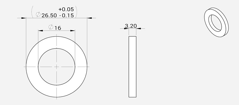 High temperature resistance rubber washer