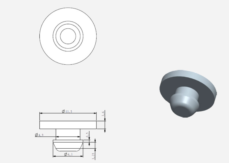 4.9mm rubber(EPDM) plugs