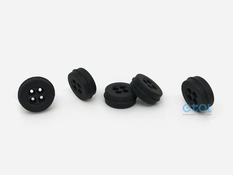 2x4 Four-hole silicone grommet